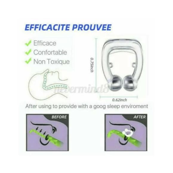 4 Pack Silicone Magnetic Anti Snore Nose Clip - Picture 7 of 8